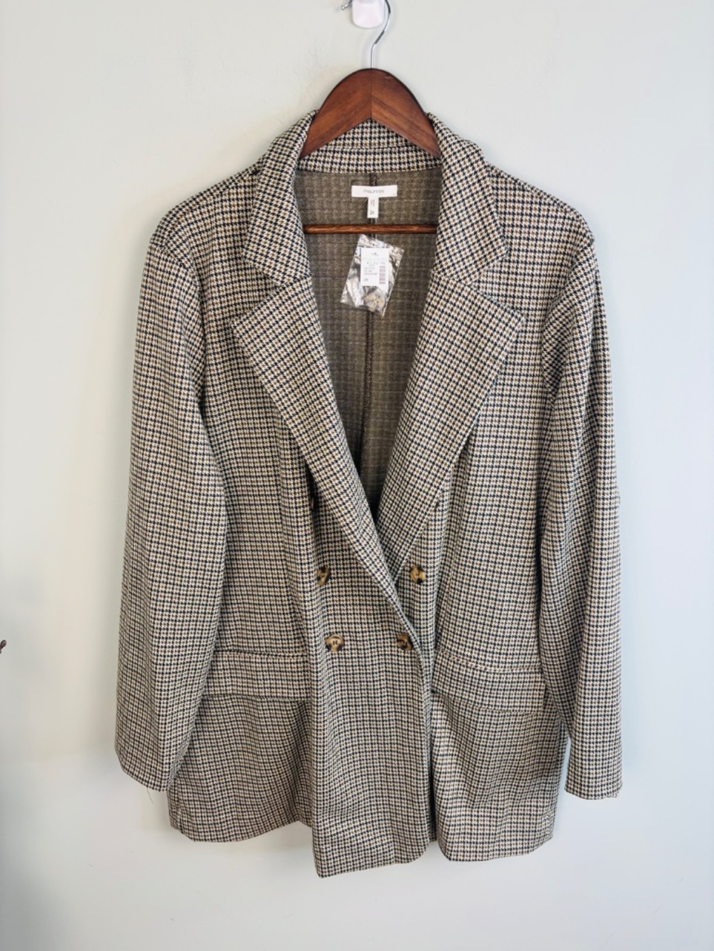 Maurices Houndstooth Boyfriend Blazer NWT Size 2X - Picture 2 of 4